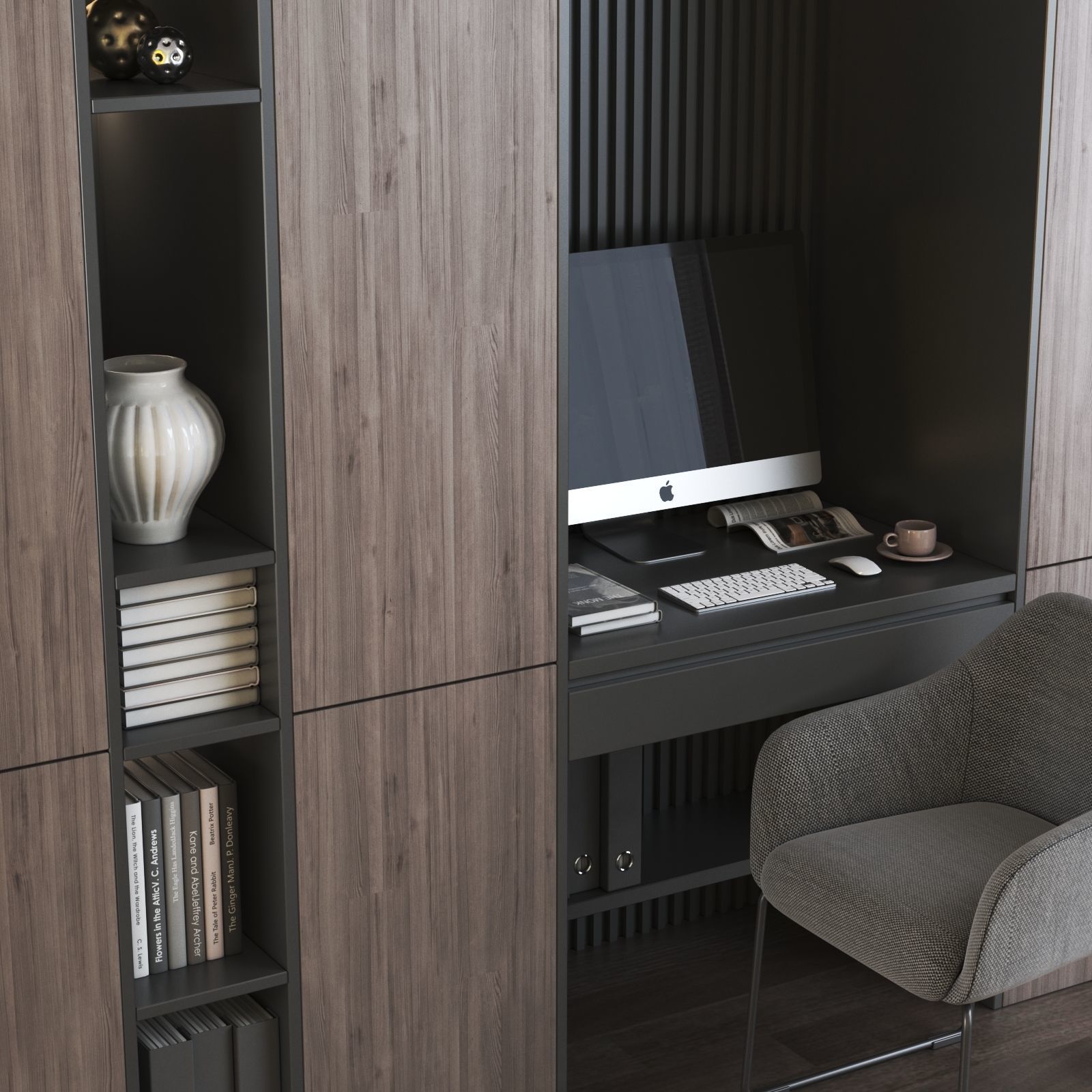 Furniture composition 6 3D model_1