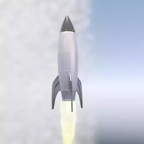 rocket in the sky