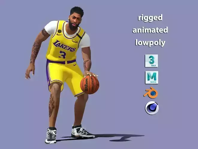 3D Rigged Anthony Davis NBA Low-poly 3D model