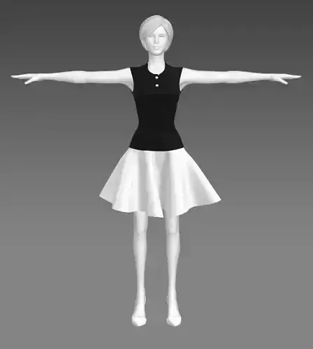 Woman Clothing T-Pose 472