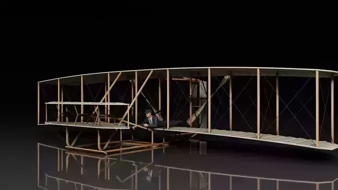Wright Flyer - 1903 Kitty Hawk 3D model