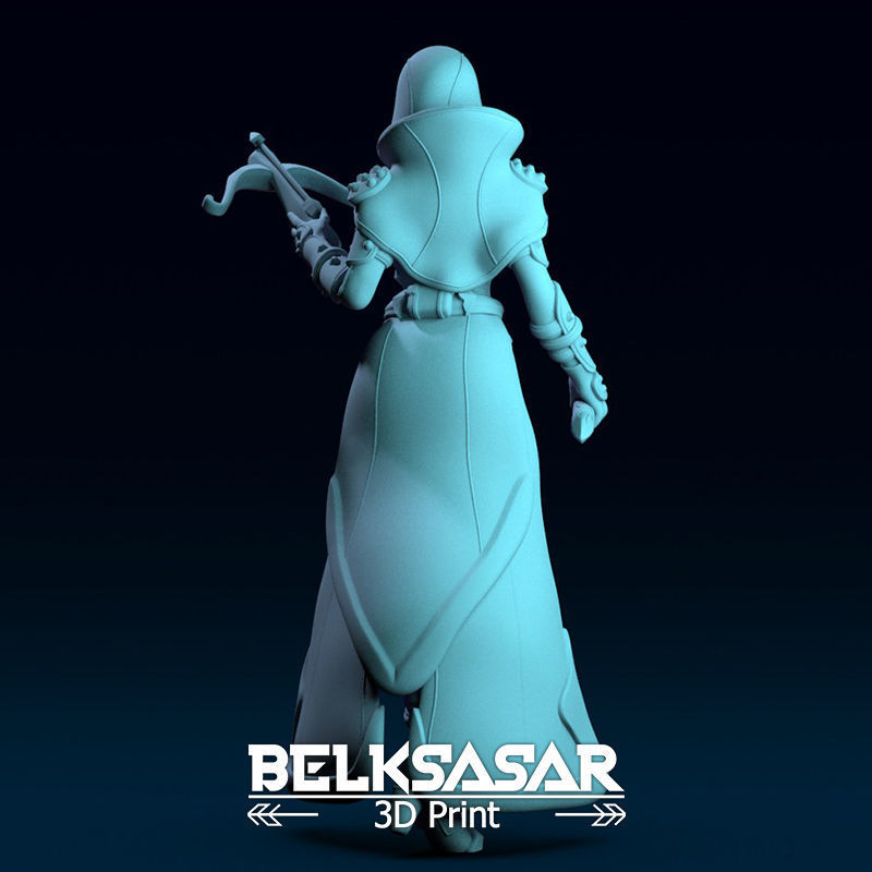 Vampire Hunter Girl 3D print model_3