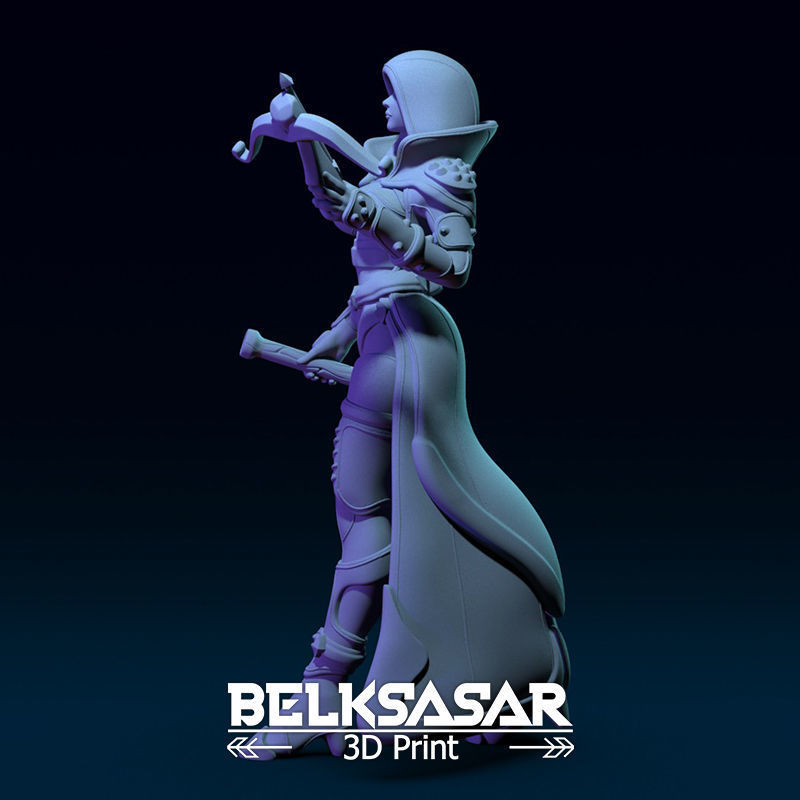 Vampire Hunter Girl 3D print model_1