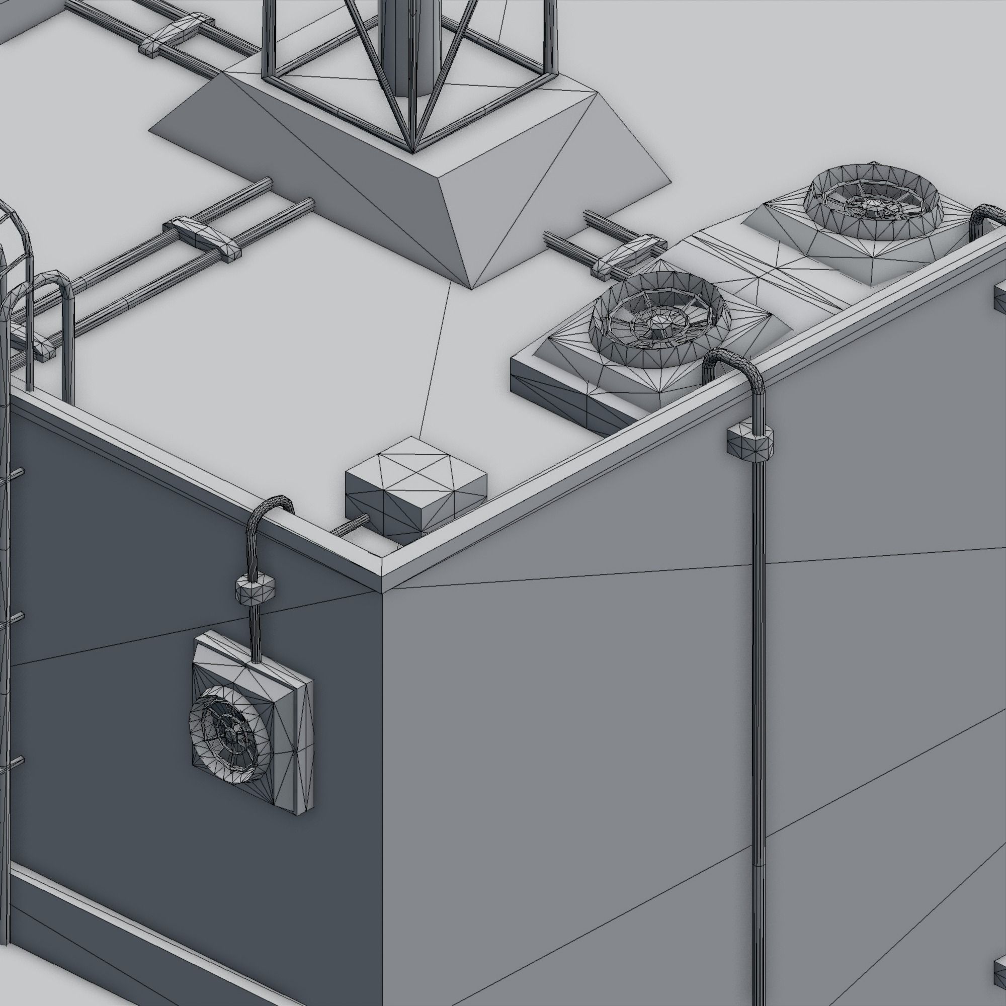 Futuristic Building  Free low-poly 3D model_8