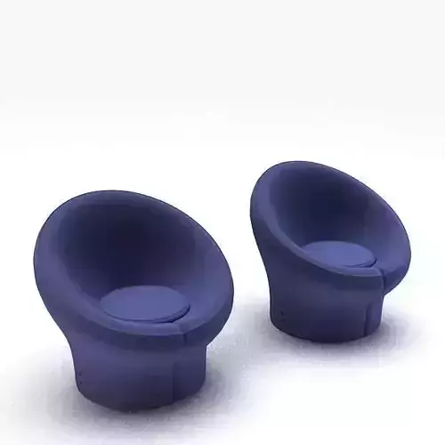 Blue Armchairs 3D model