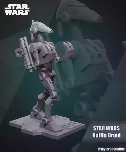 Star Wars Battle Droids Pen Holder 3D print model