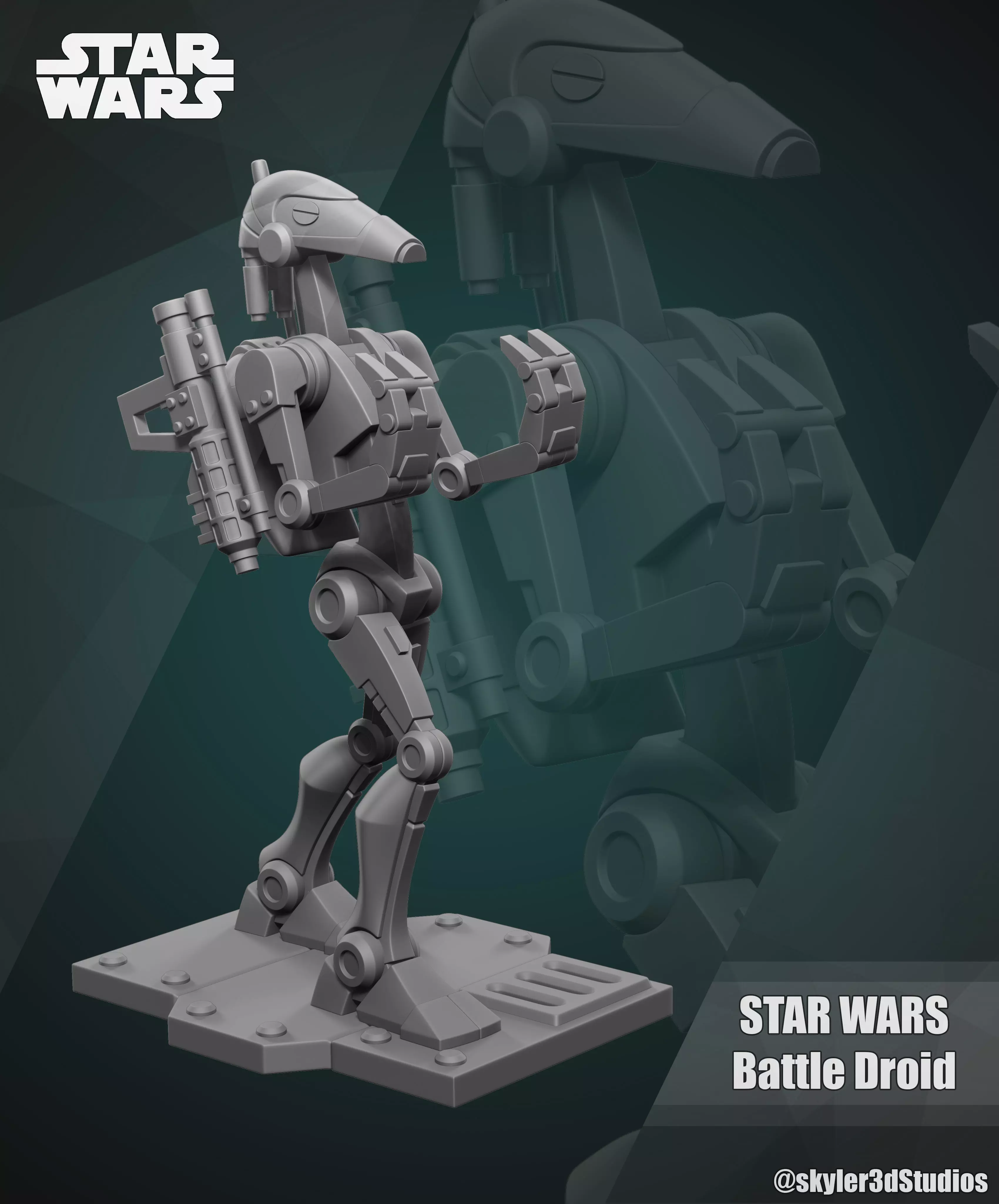 Star Wars Battle Droids Pen Holder 3D print model_0