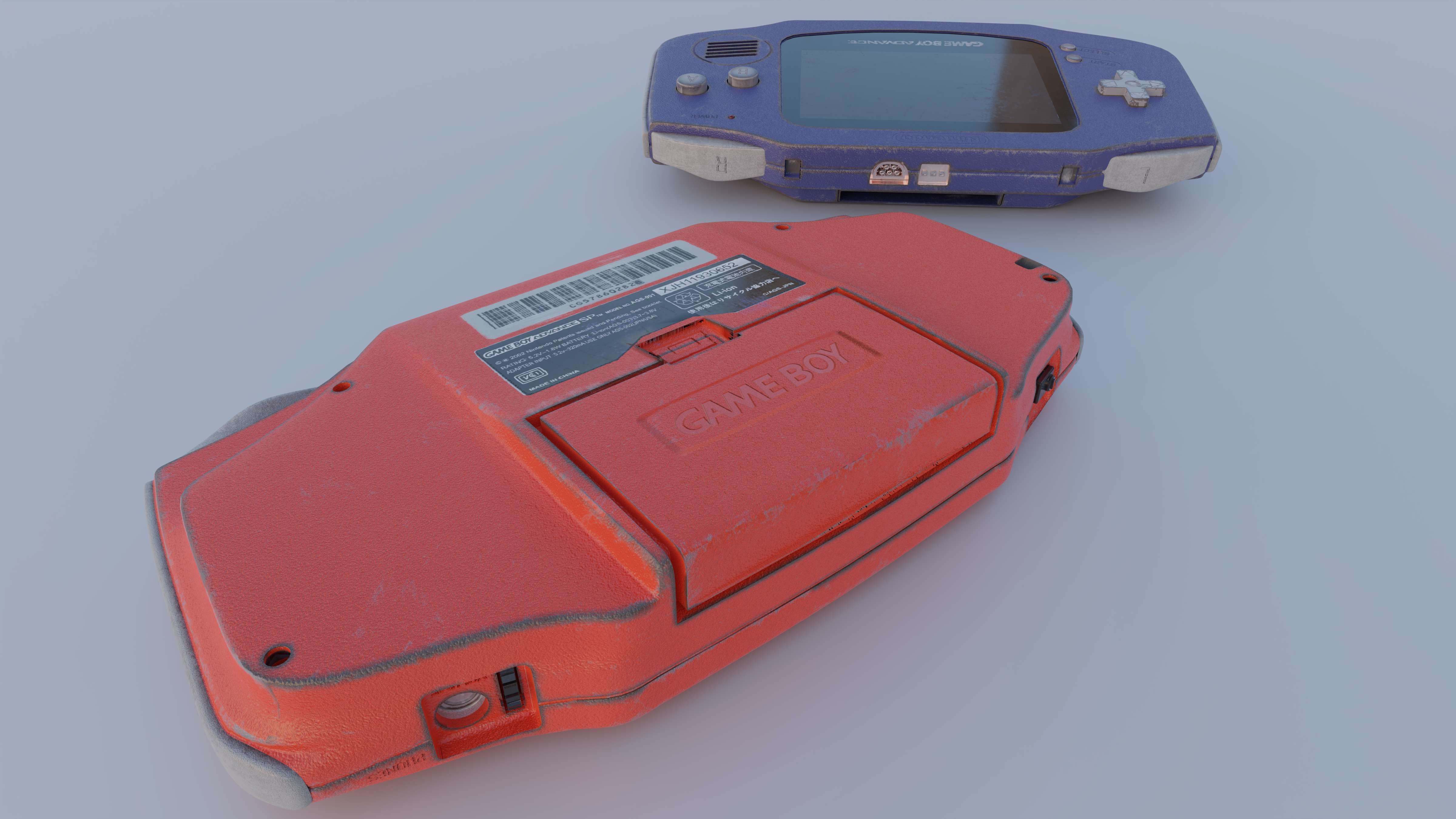 Gameboy Advance - A 3D Model of Vintage Gaming Nostalgia Low-poly 3D model_1