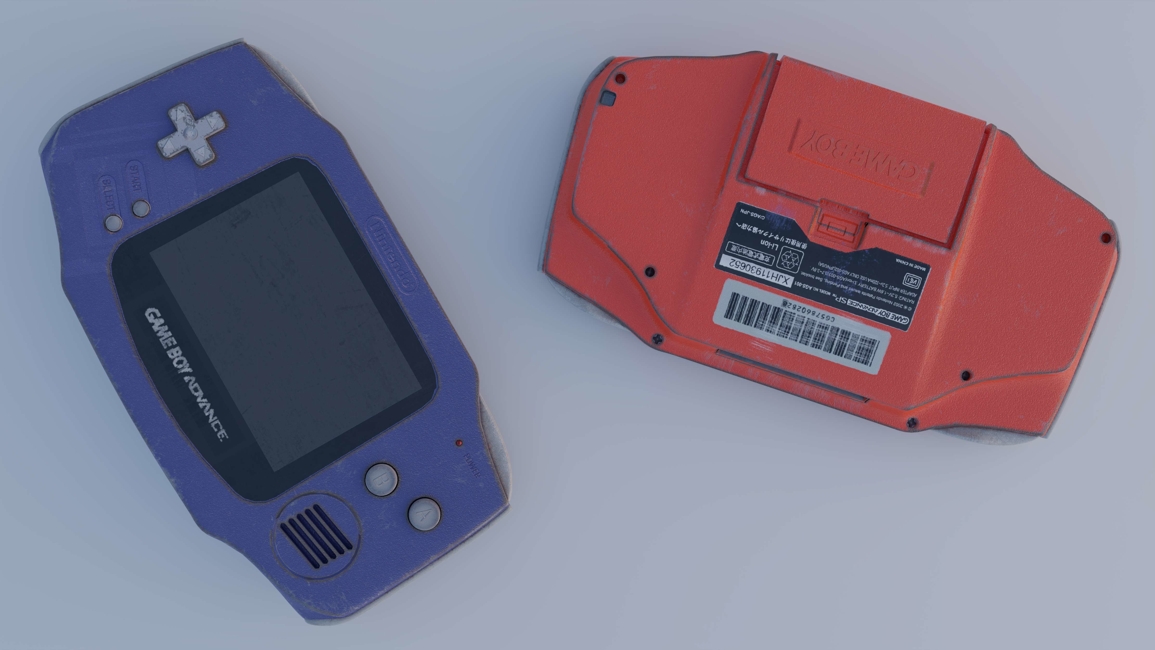 Gameboy Advance - A 3D Model of Vintage Gaming Nostalgia Low-poly 3D model_2