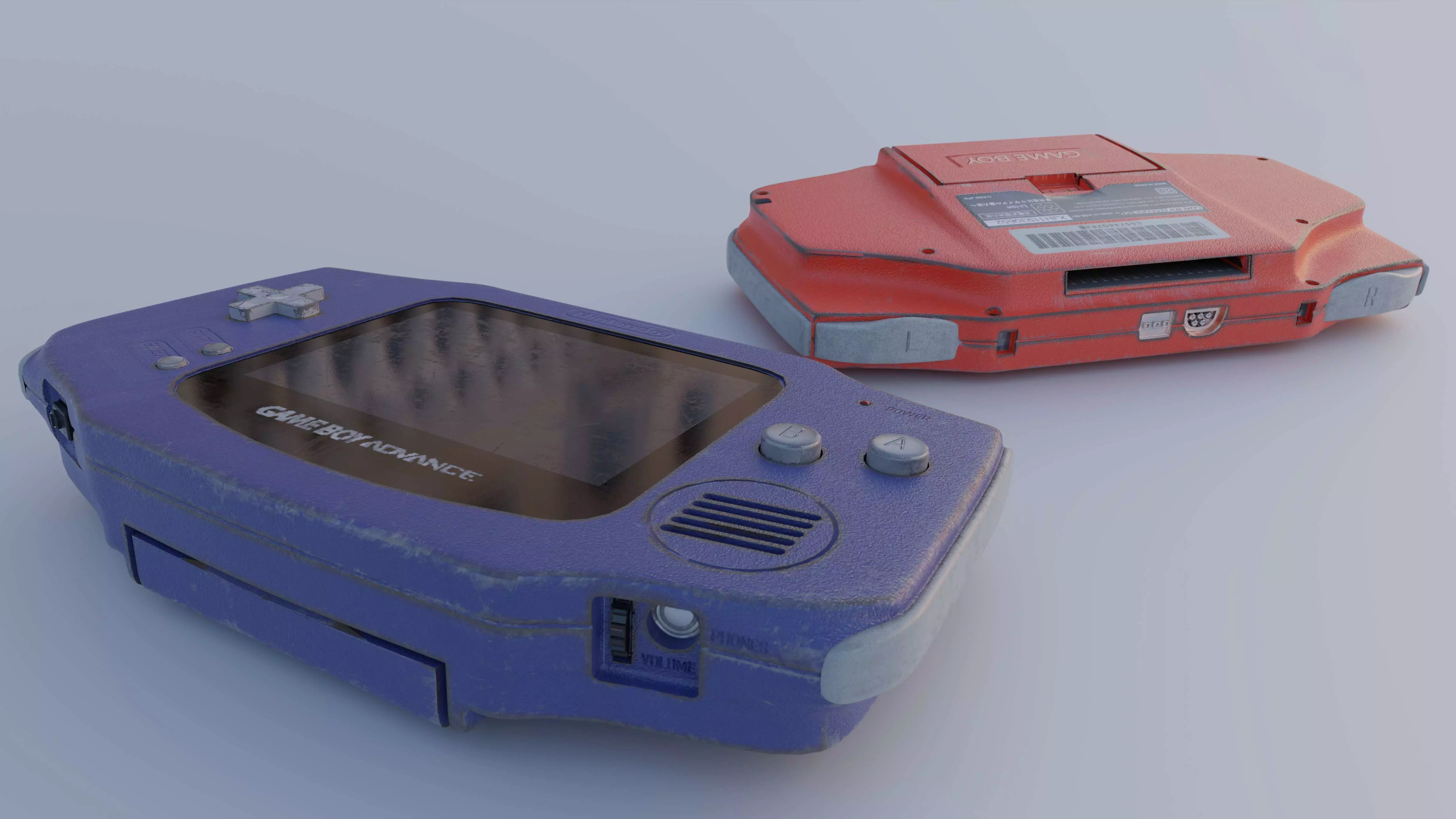 Gameboy Advance - A 3D Model of Vintage Gaming Nostalgia Low-poly 3D model_0