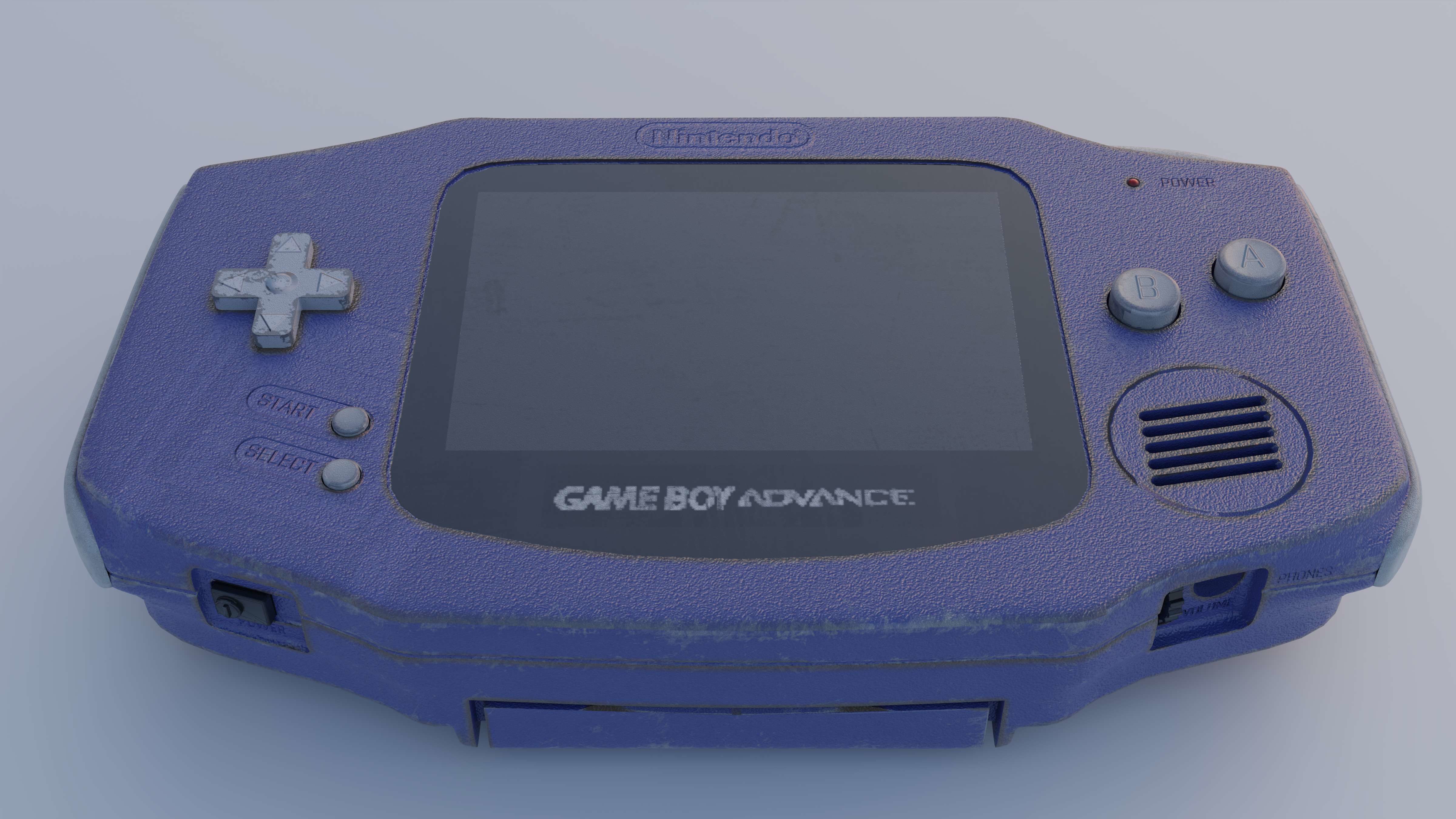 Gameboy Advance - A 3D Model of Vintage Gaming Nostalgia Low-poly 3D model_3