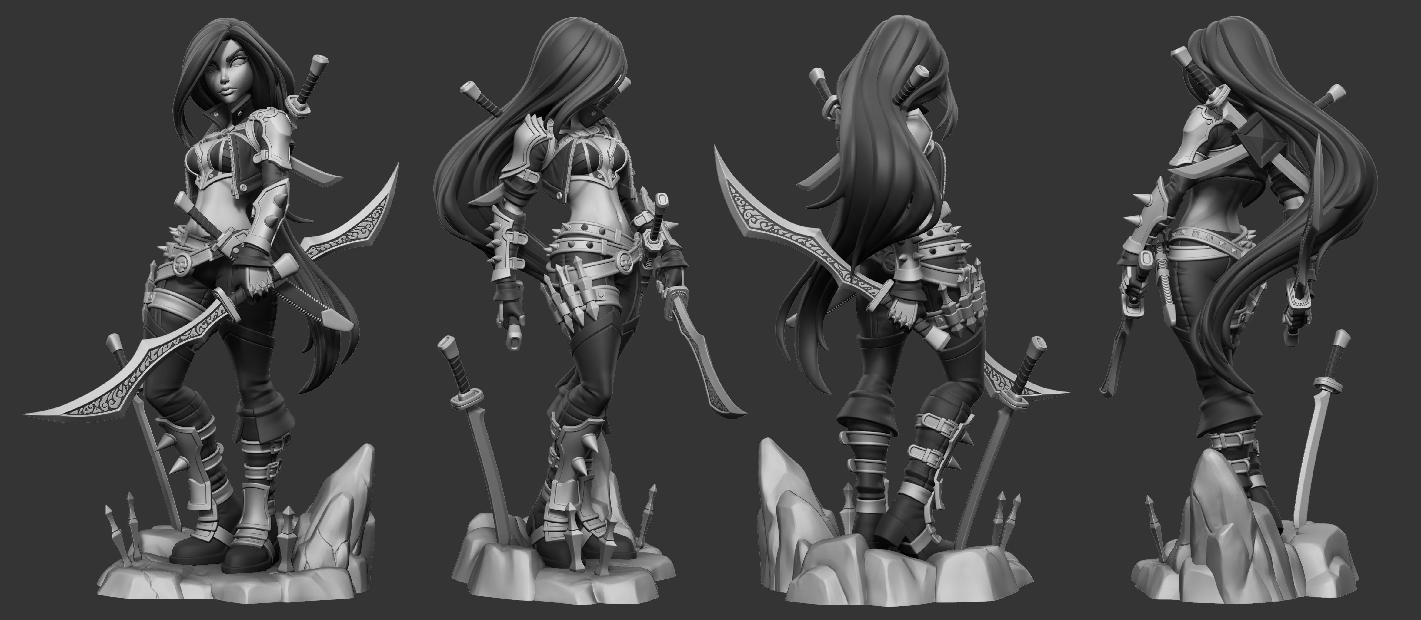 League of Legends Katarina 3D print model_4