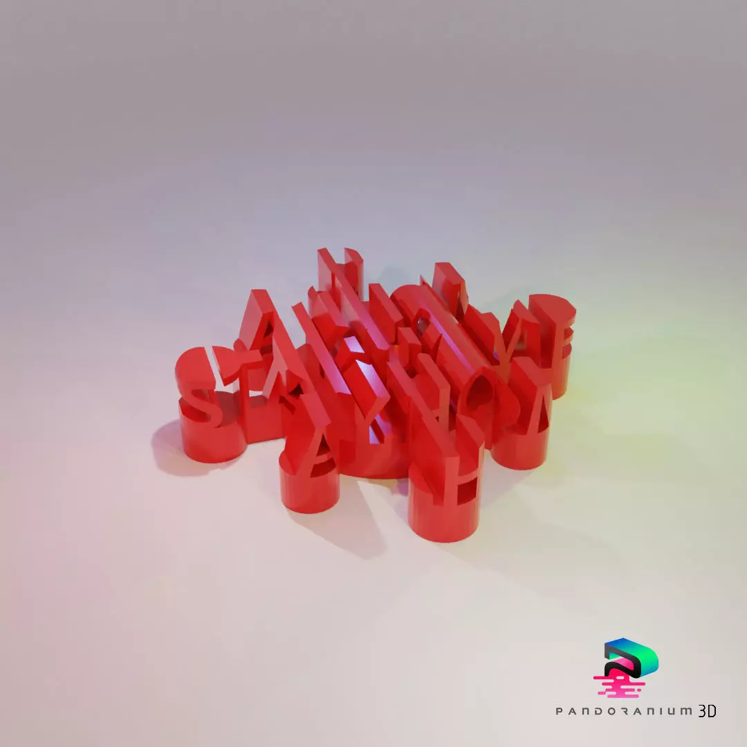 3D Word Shape - Stay Home 3D print model_0