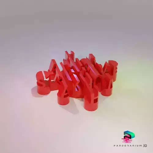 3D Word Shape - Stay Home