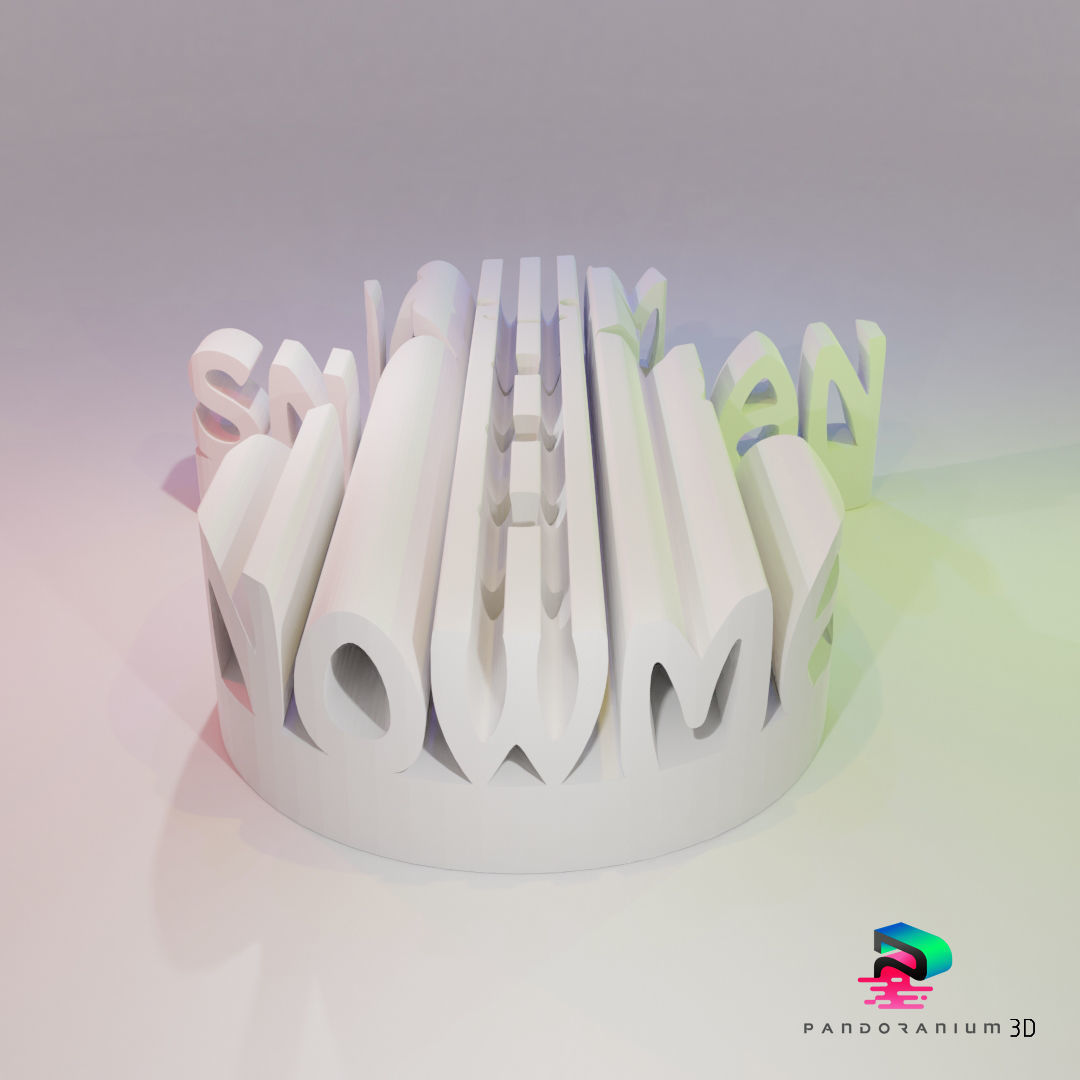 3D Word Shape - Snowman 3D print model_2