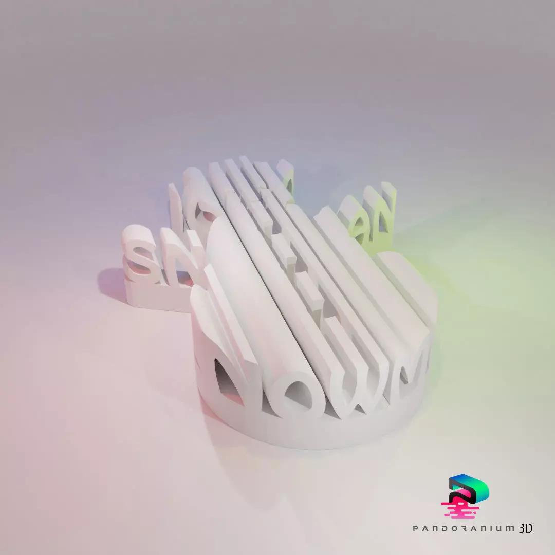 3D Word Shape - Snowman 3D print model_0