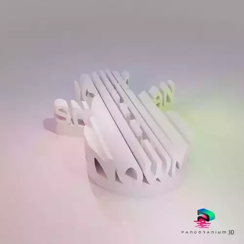 3D Word Shape - Snowman 3D print model