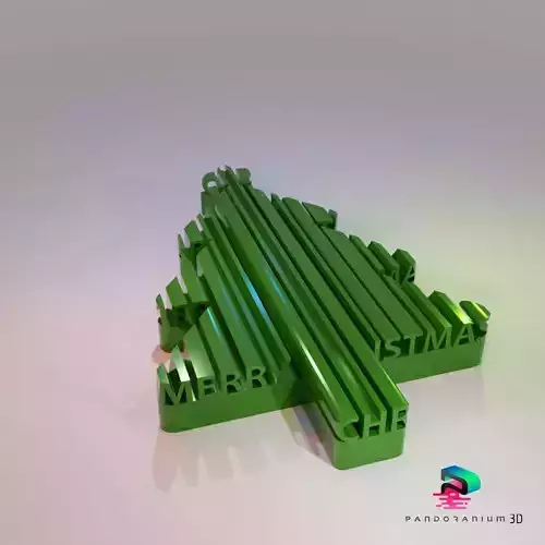 3D Word Shape - Merry Christmas 3D print model