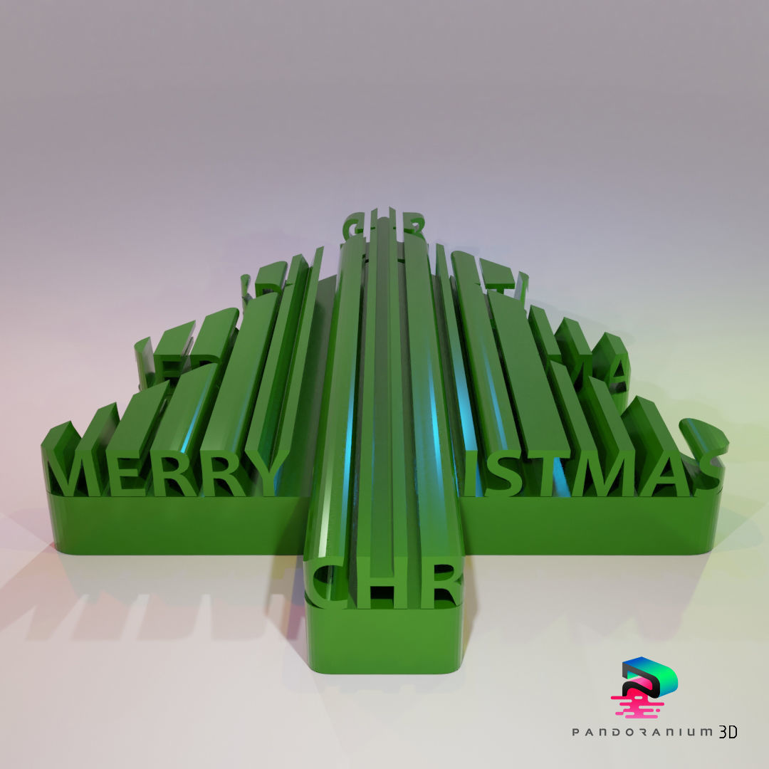 3D Word Shape - Merry Christmas 3D print model_2
