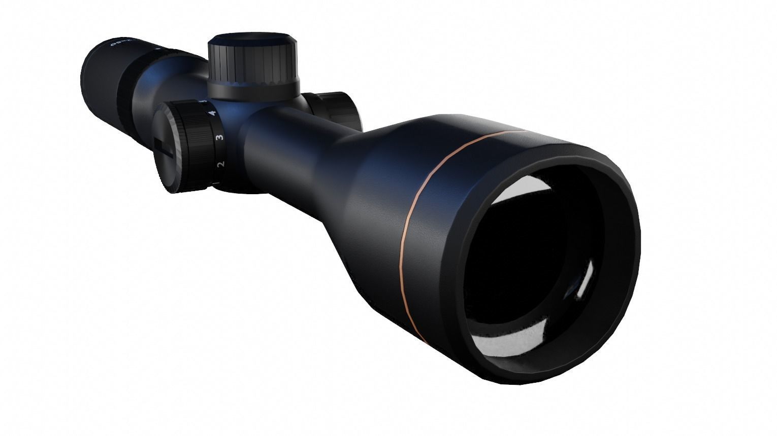 solognac scope high and lowpoly Low-poly 3D model_2
