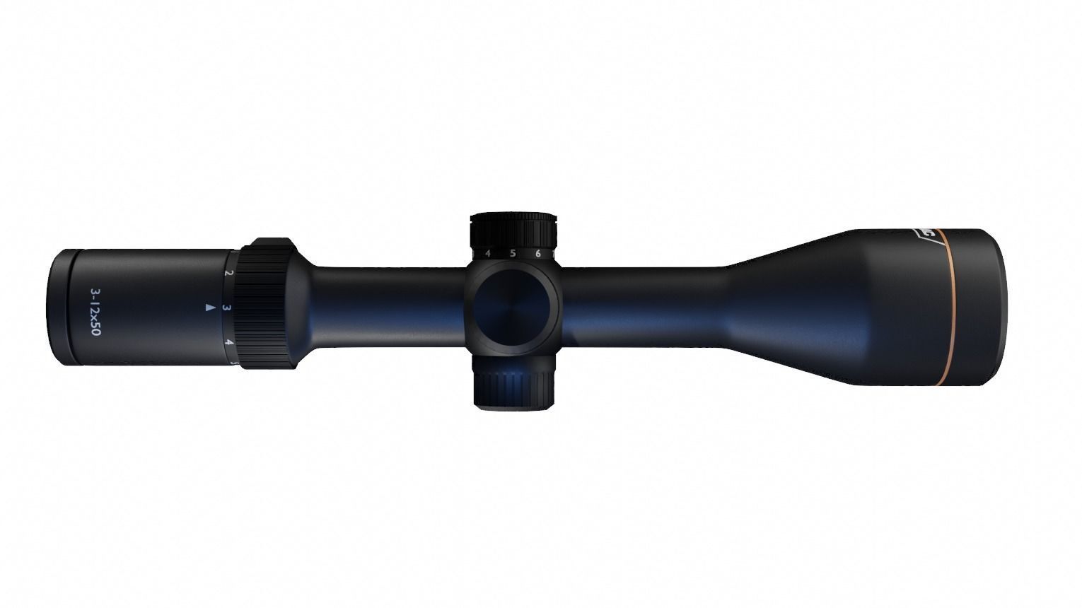 solognac scope high and lowpoly Low-poly 3D model_7