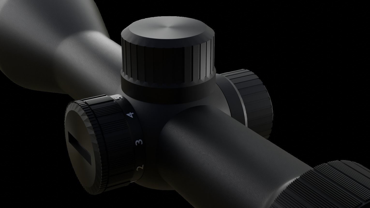 solognac scope high and lowpoly Low-poly 3D model_6
