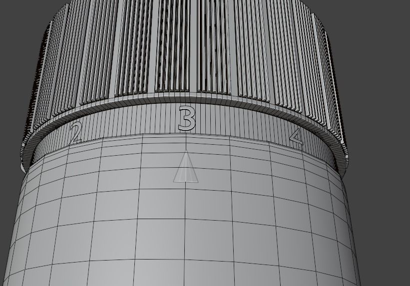 solognac scope high and lowpoly Low-poly 3D model_8