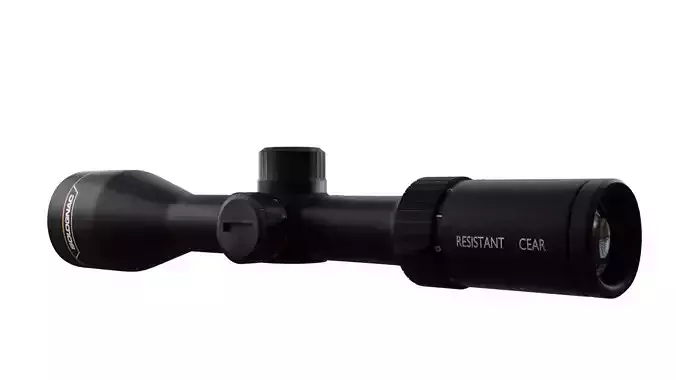 solognac scope high and lowpoly Low-poly 3D model