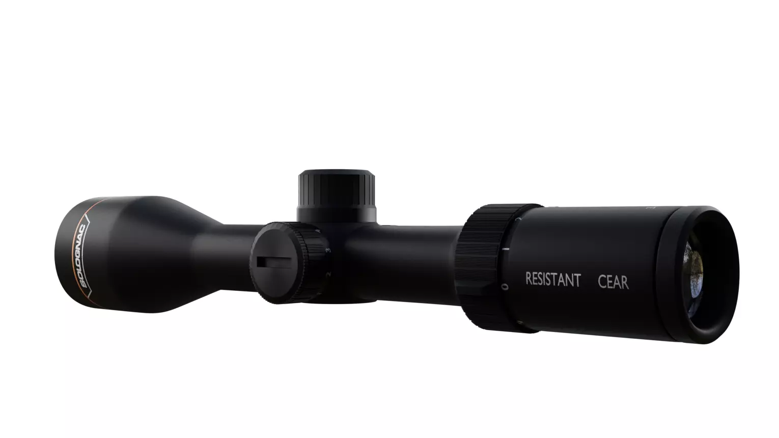 solognac scope high and lowpoly Low-poly 3D model_0