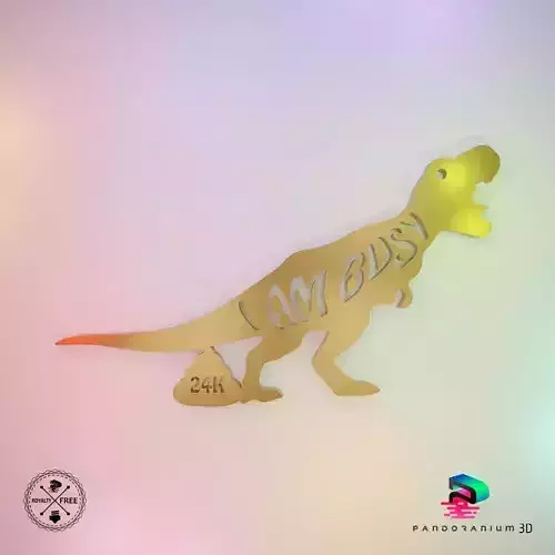 I Am Busy Says the Dinosaur Pooping 24K Shit 3D print model