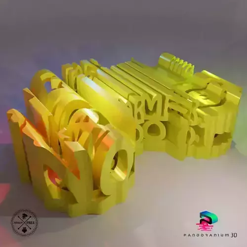 3D WORD SHAPE - NO FARMER NO FOOD