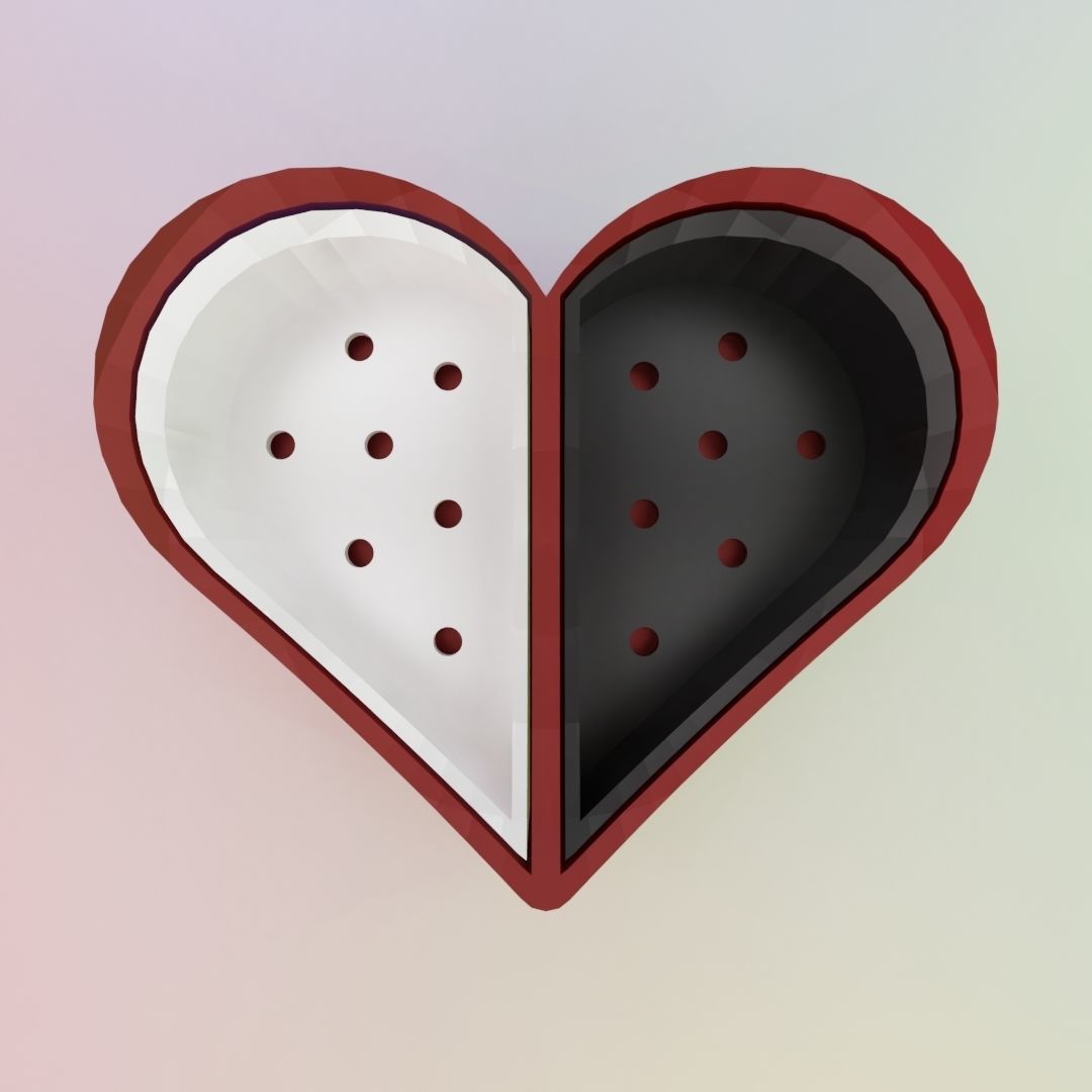 Planter Box - Valentine Love Heart Shape 3D print model_2