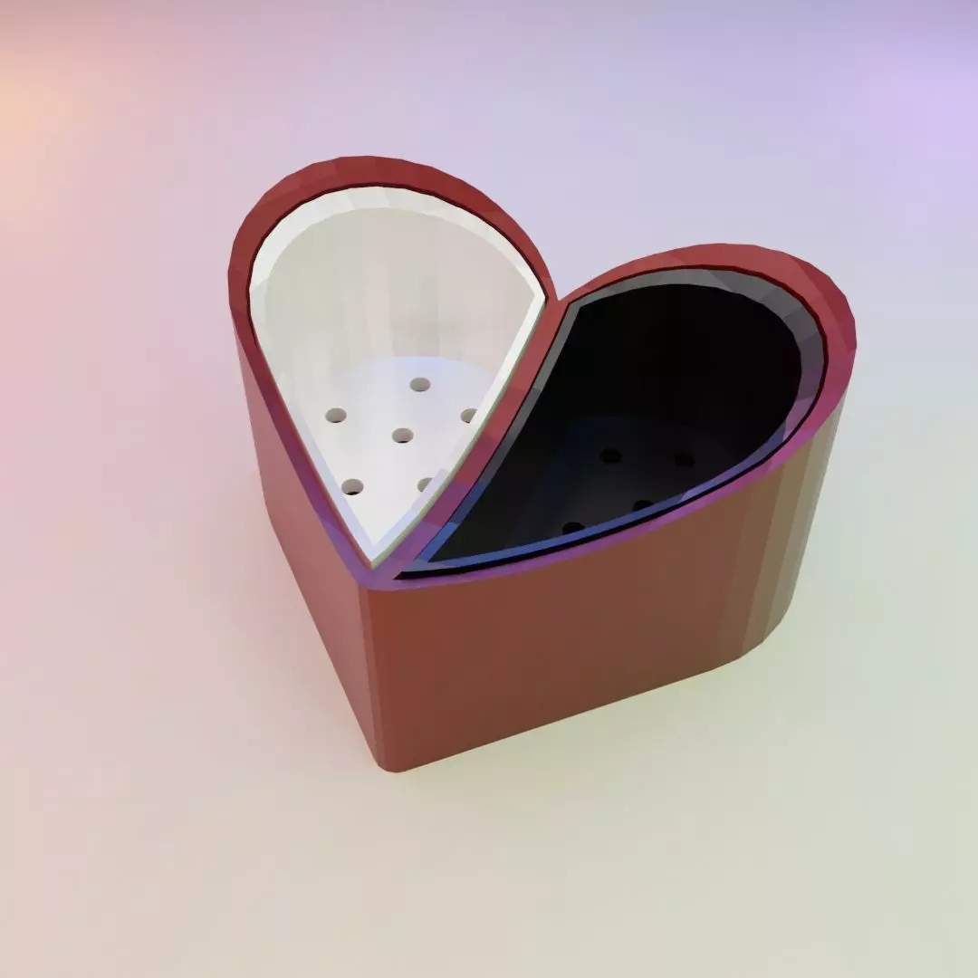 Planter Box - Valentine Love Heart Shape 3D print model_0