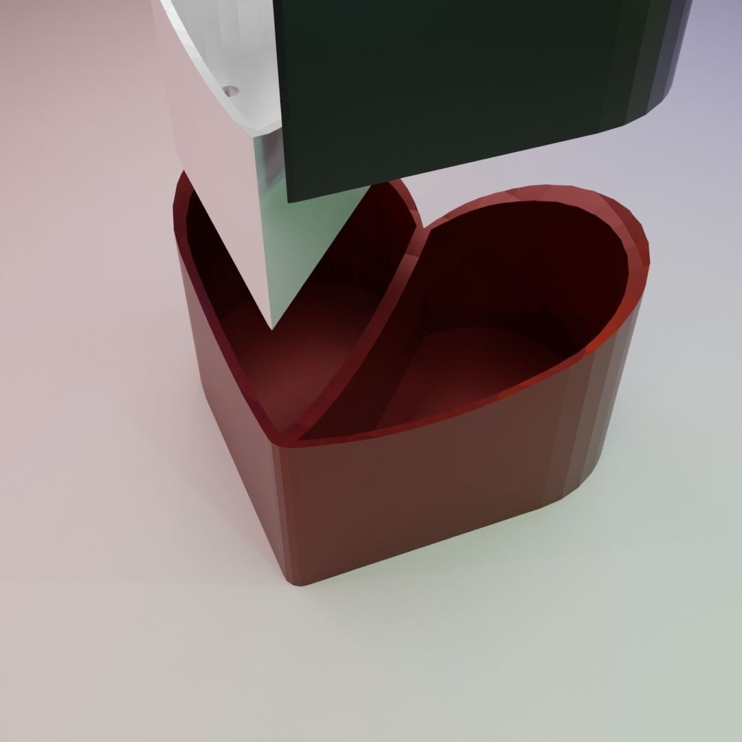 Planter Box - Valentine Love Heart Shape 3D print model_4