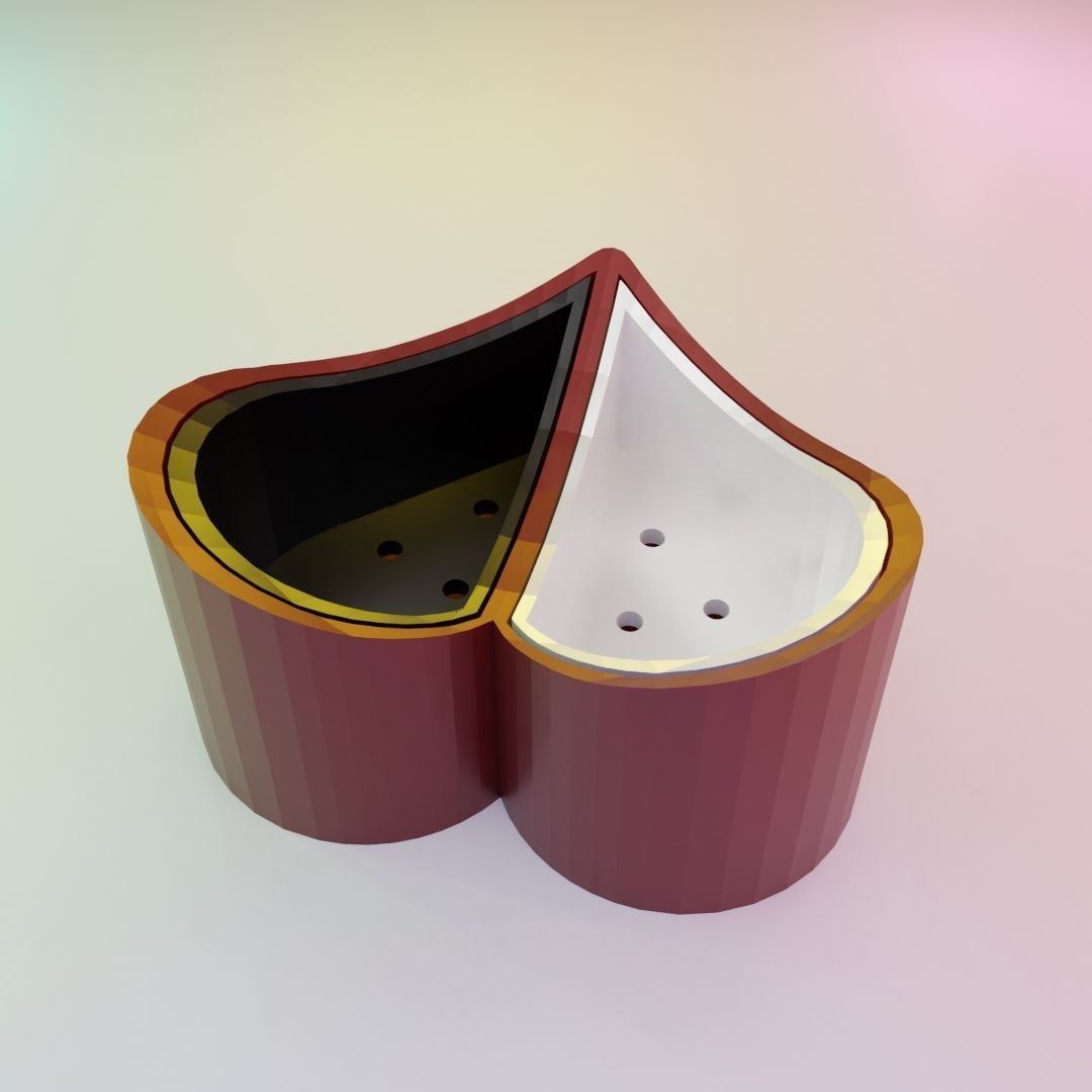 Planter Box - Valentine Love Heart Shape 3D print model_1