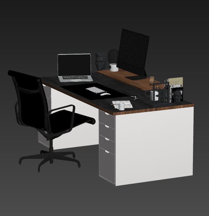 Office Furniture - Set 2 3D model_12