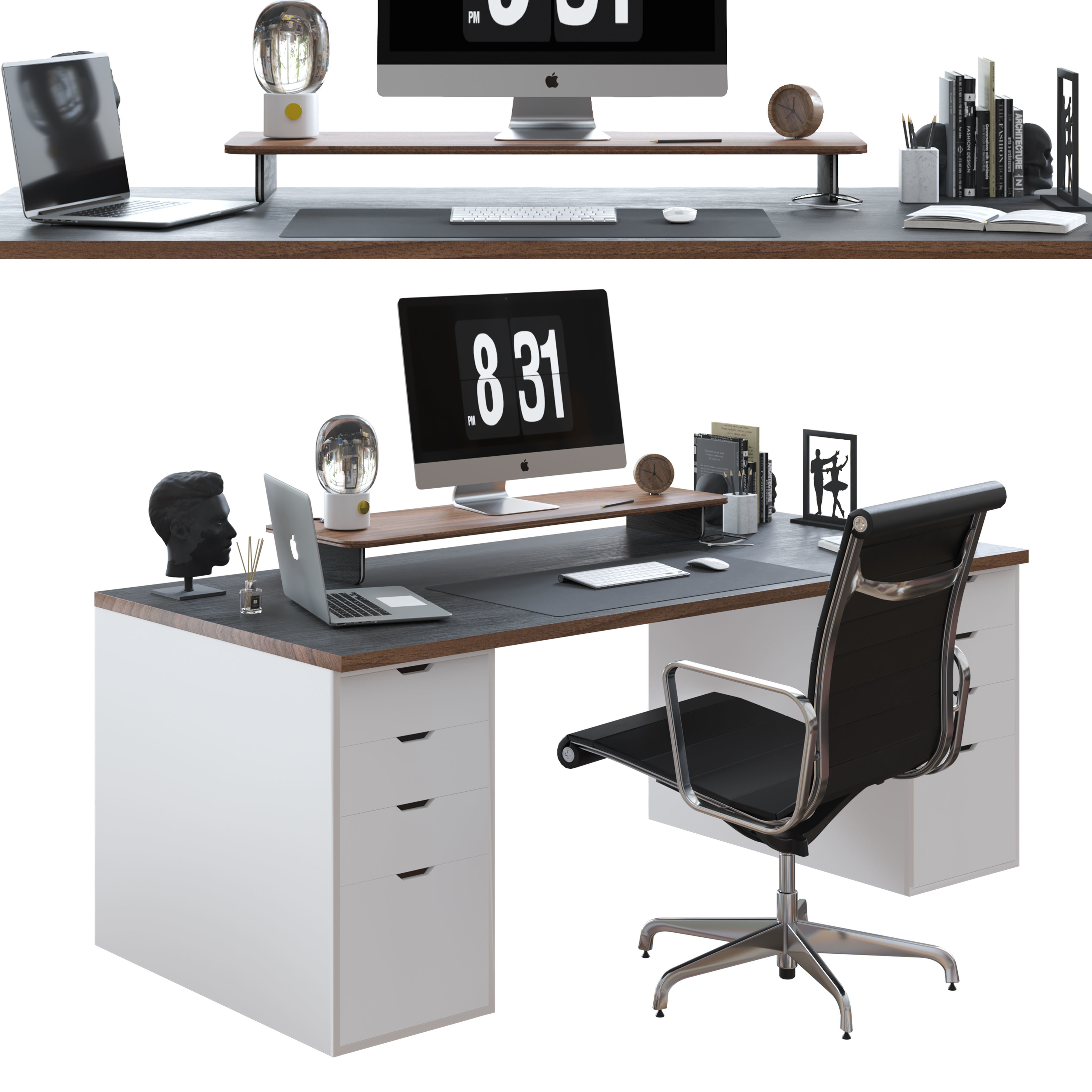 Office Furniture - Set 2 3D model_1