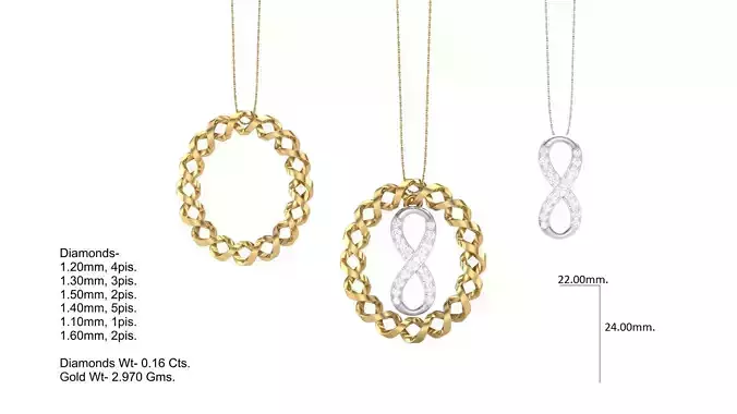 INFINITY WOMENS PENDANTS 3DM   CAD  RENDERING IMAGE STL DETAILS