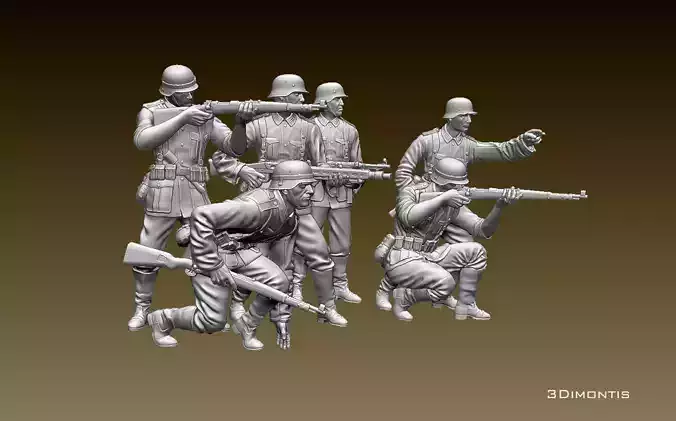German soldiers 3D print model