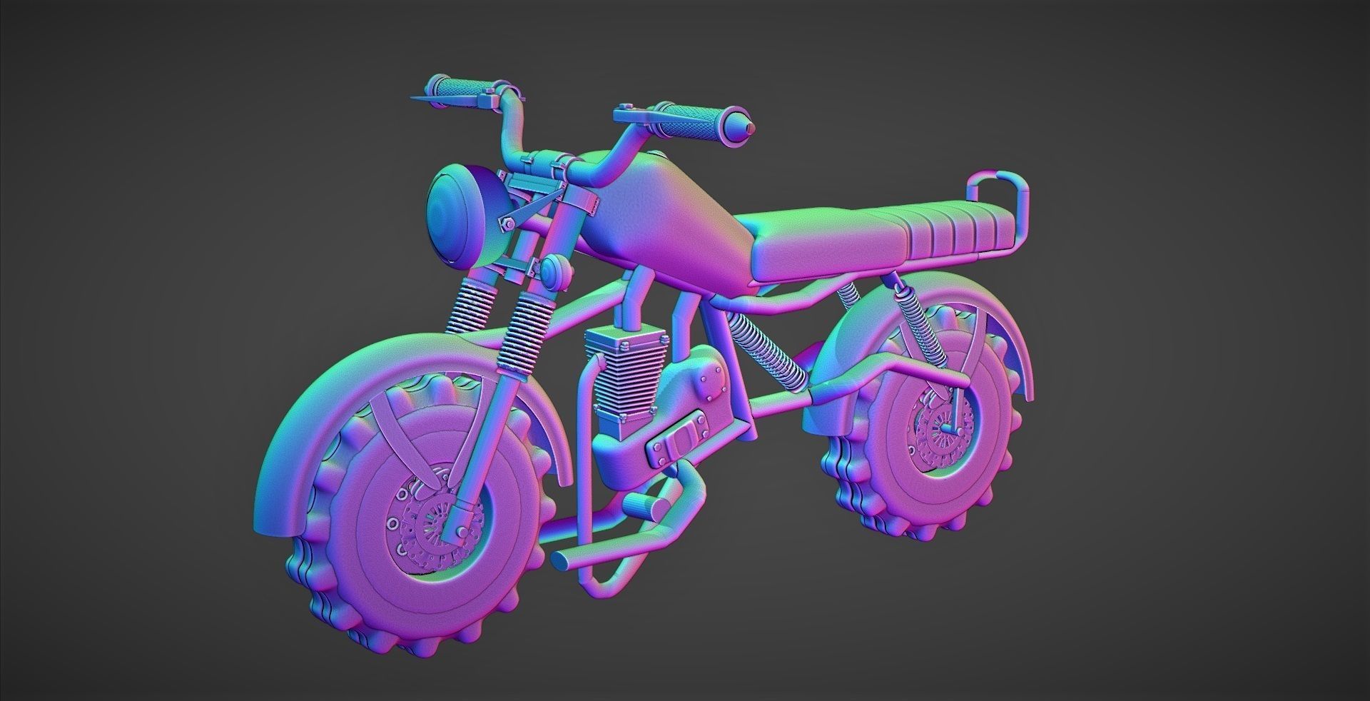 Motorcycle 3D Model 3D model_7