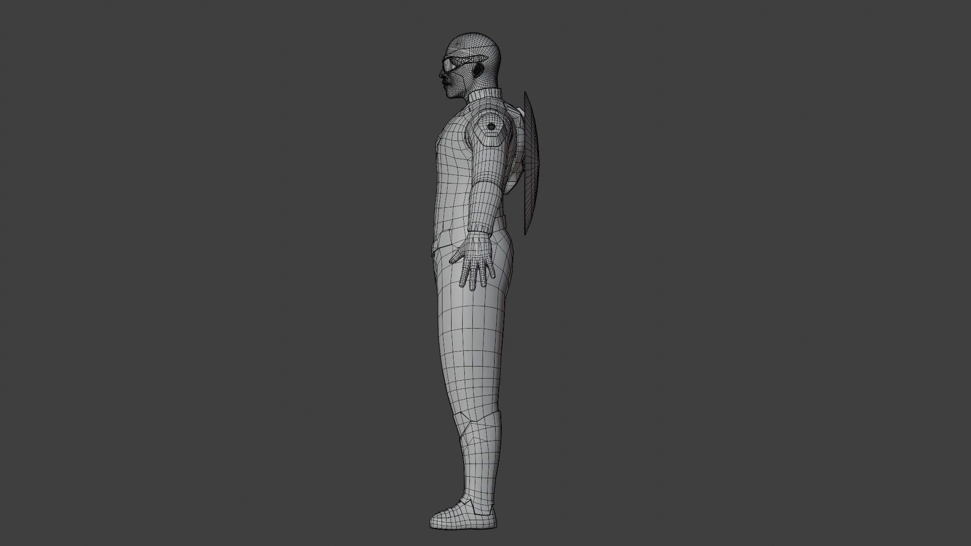Captain America - Sam Wilson Low-poly 3D model_8