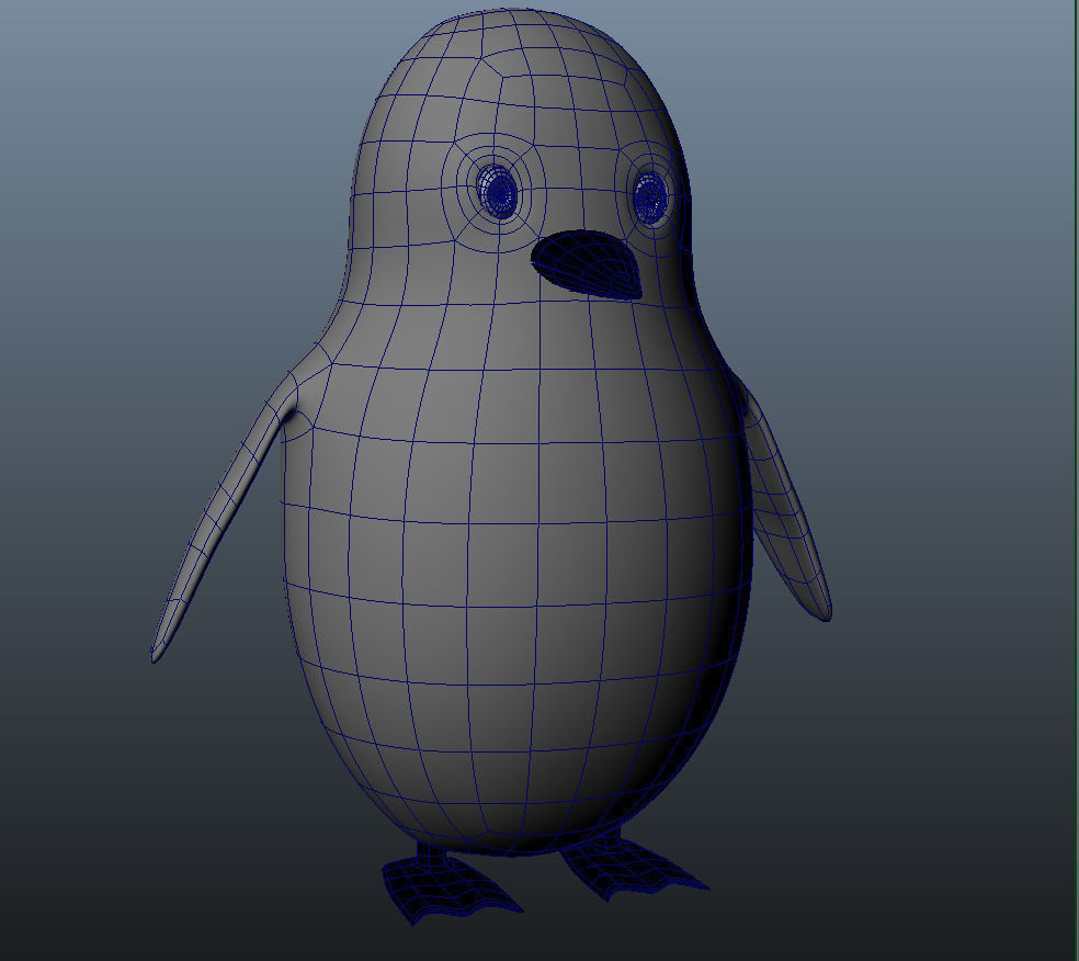 Cute Penguin Low-poly 3D model_5