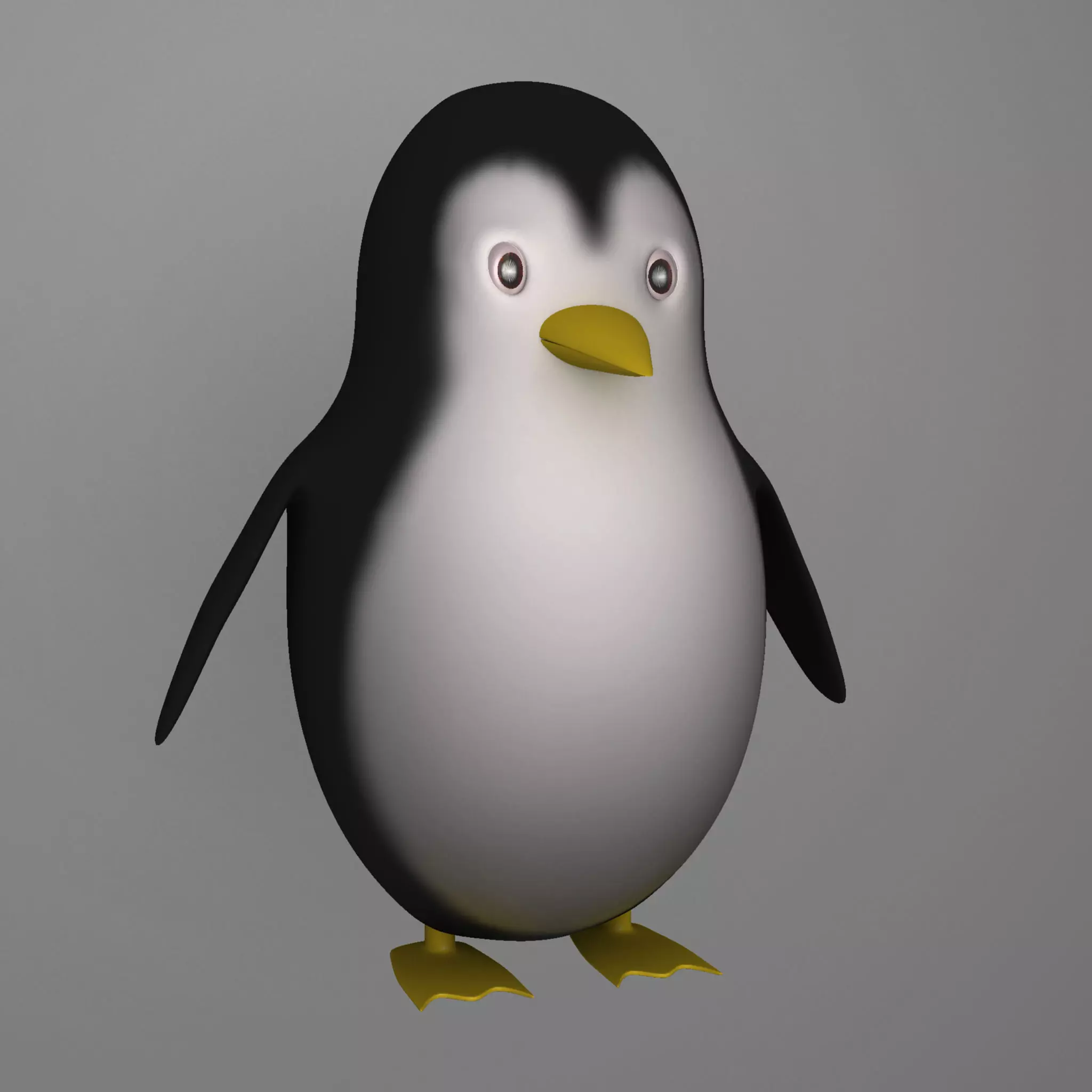 Cute Penguin Low-poly 3D model_0