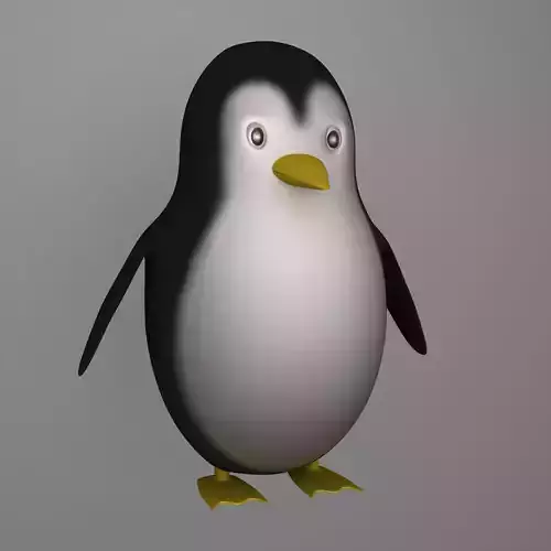 Cute Penguin Low-poly 3D model