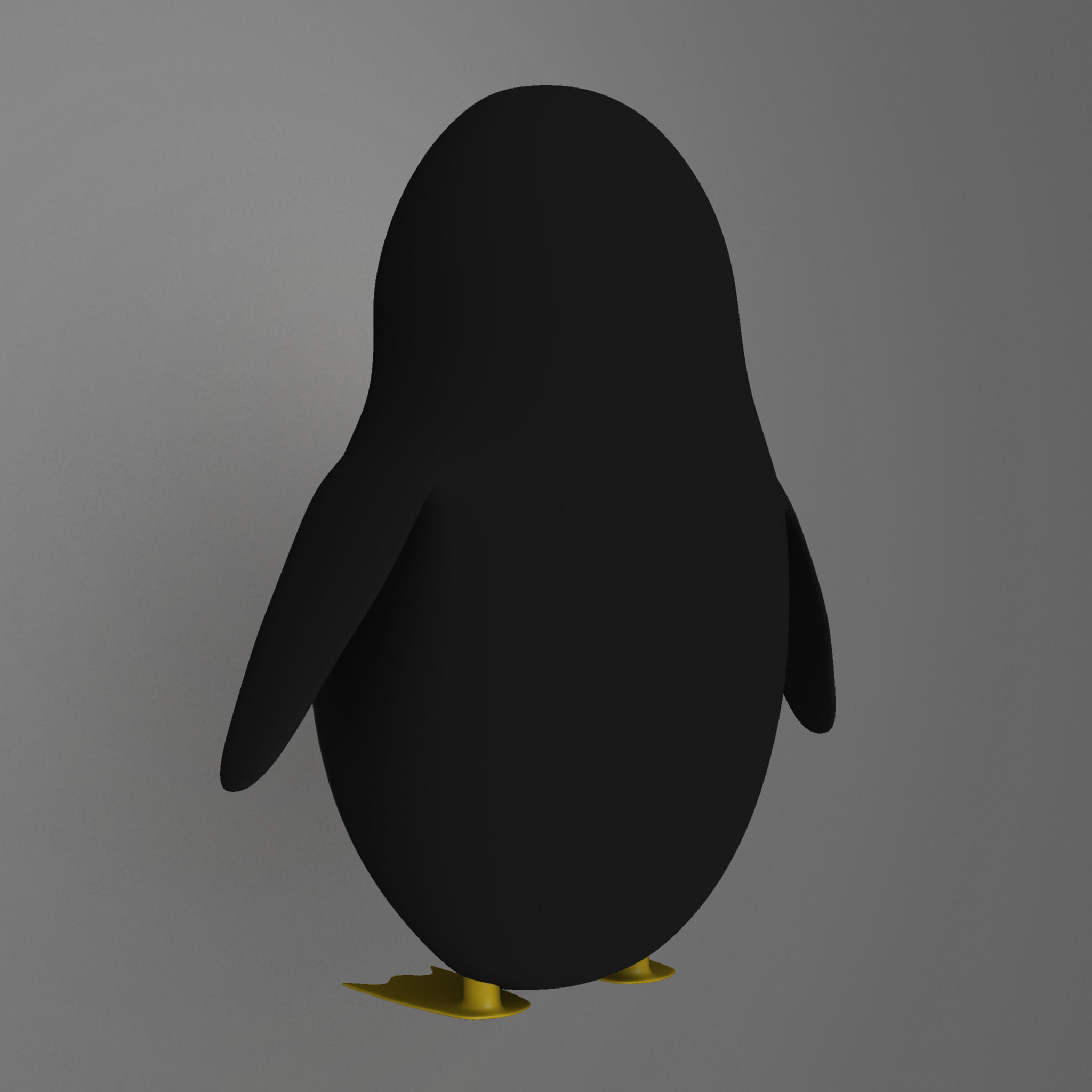 Cute Penguin Low-poly 3D model_7