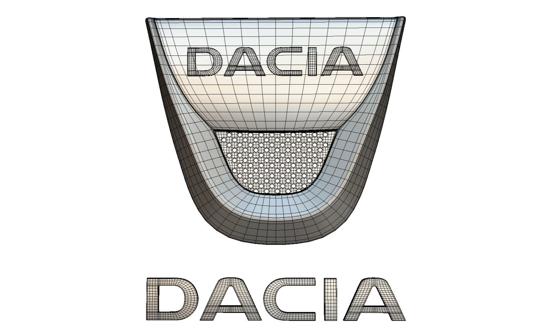 dacia logo 3D model_11