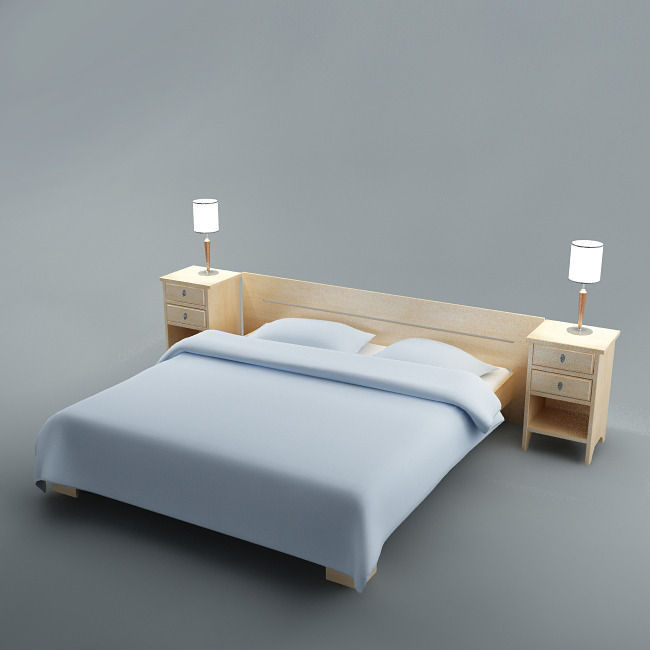 Bed 01 3D model_1
