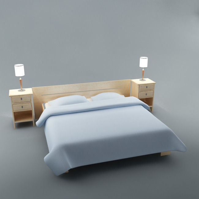 Bed 01 3D model_2