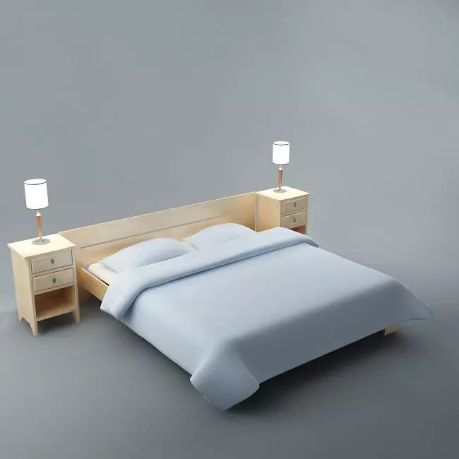 Bed 01 3D model_0