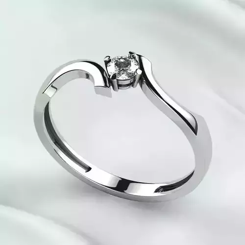 3mm Gemstone Low Weight Gold Ring